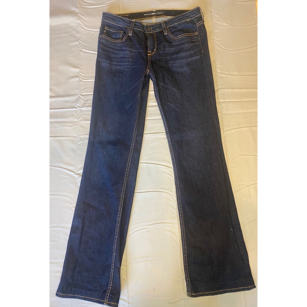 Big Star Remy Boot Jeans Women 29L Dark Wash Low Rise Bootcut Denim Y2K